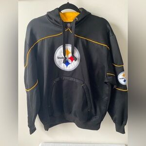 Pittsburg Steelers NFL Men's Black Pullover Hoodie. Size L.